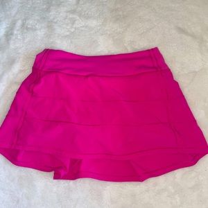 lululemon sonic pink pace rival skirt mid- rise (used) good condition